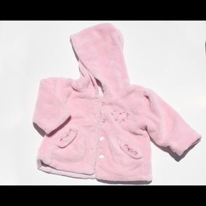 Super Soft Pink Jacket With Embroidered Flowers